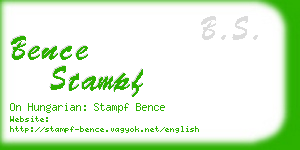 bence stampf business card